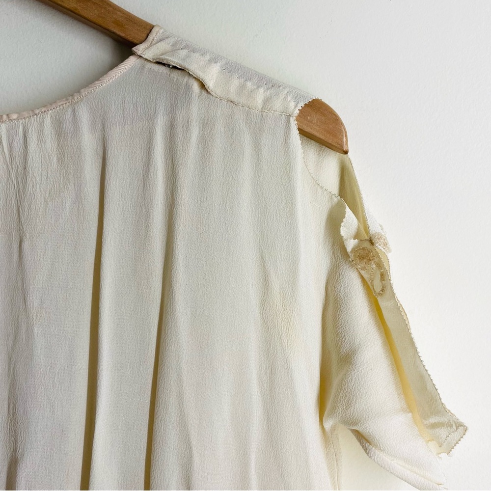 Vintage Antique 1920s Flapper Dress Handmade Flower Detail - Picture 3 of 16